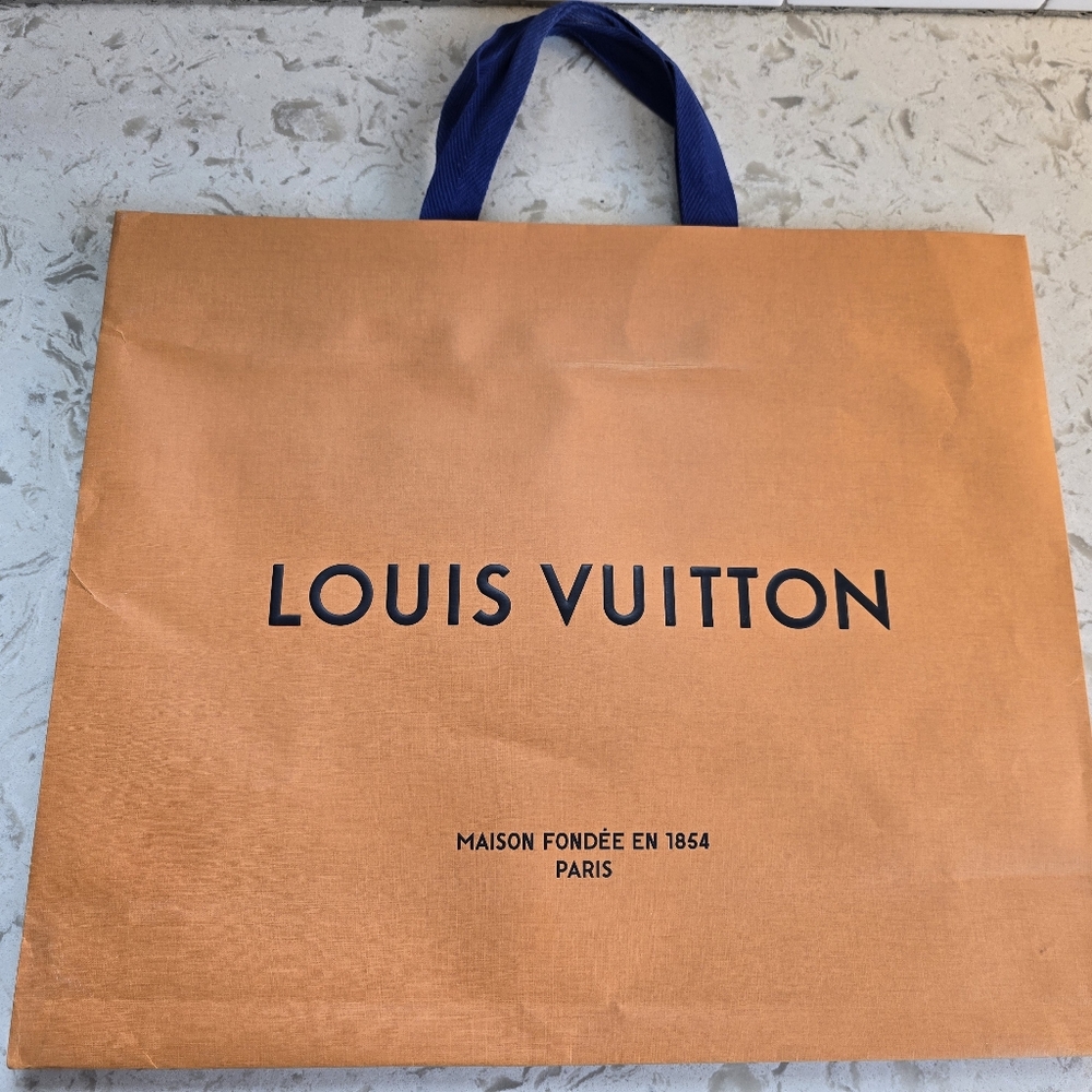 Louis Vuitton Orange Shopping Bag 19.25" wide x 16" tall x 9" deep